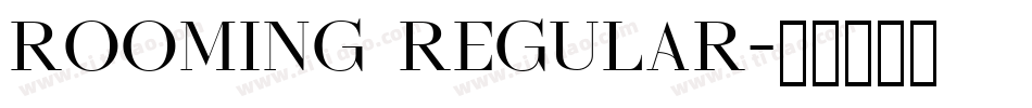 Rooming Regular字体转换